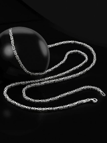 نمای کلی زنجیر نقره مردانه