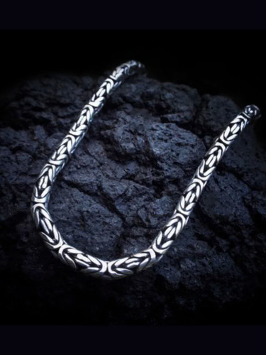 زنجیر نقره کرال ترک گرد سایز 4